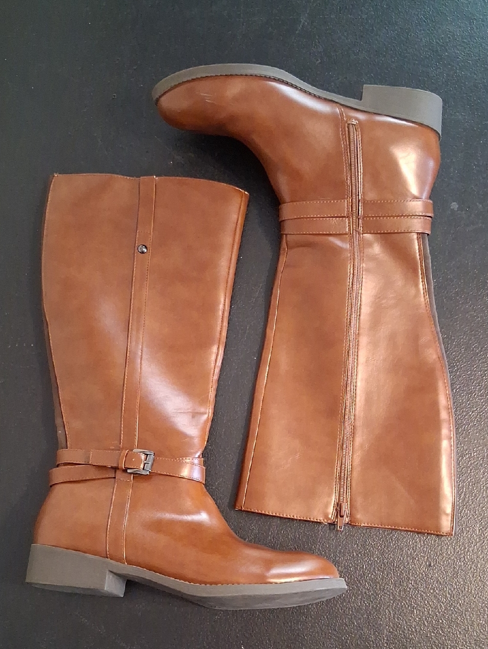 American Eagle Women's Tall Riding Boots in Cognac Brown